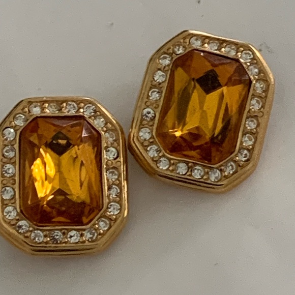 STUNNING DESIGNER EARRINGS STAMPED JACKIE ORR - Picture 1 of 8